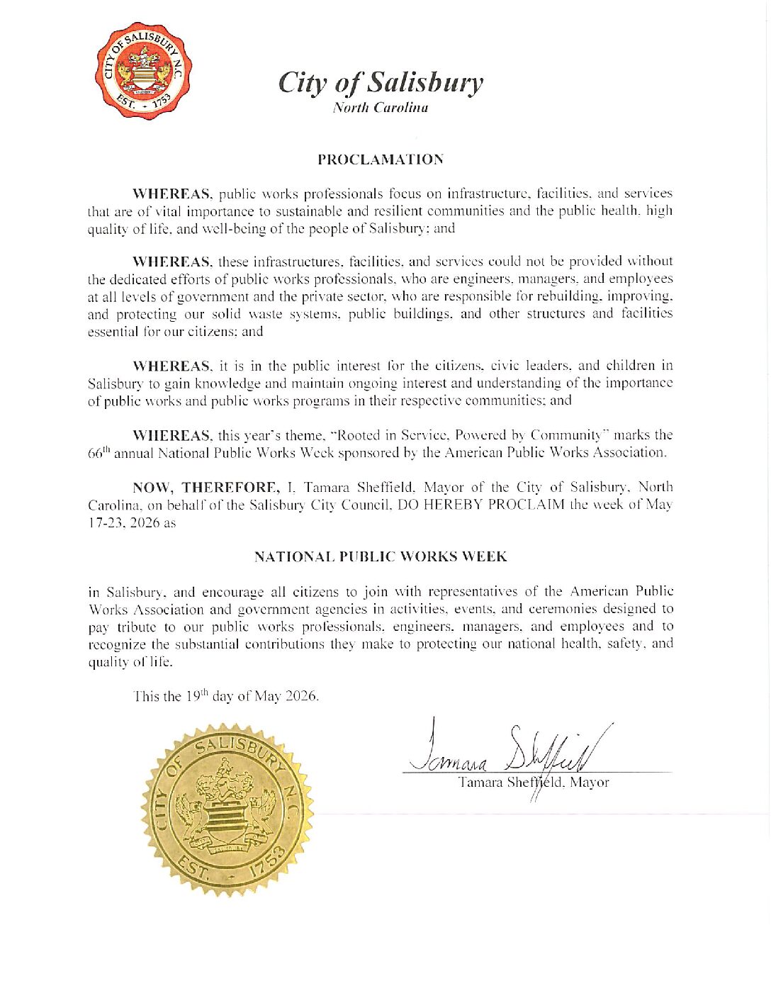 2026 National Public Works Week Proclamations